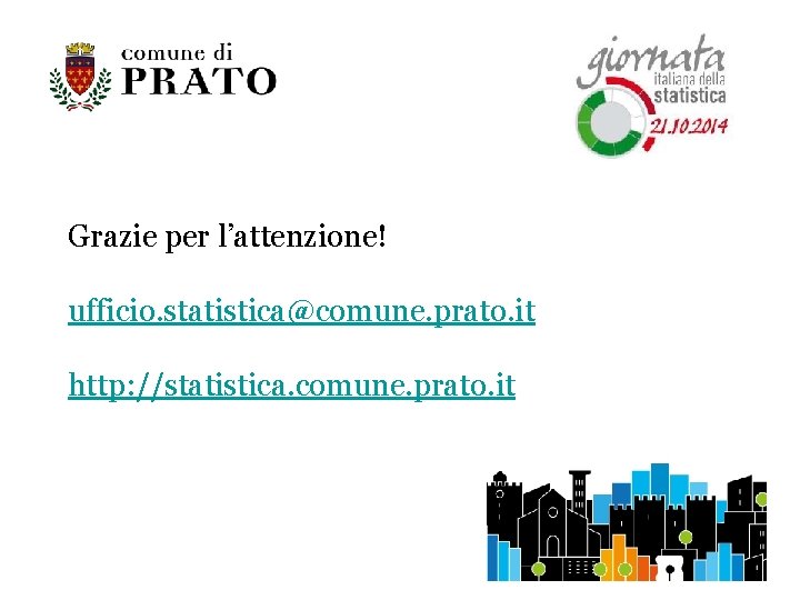  Grazie per l’attenzione! ufficio. statistica@comune. prato. it http: //statistica. comune. prato. it 