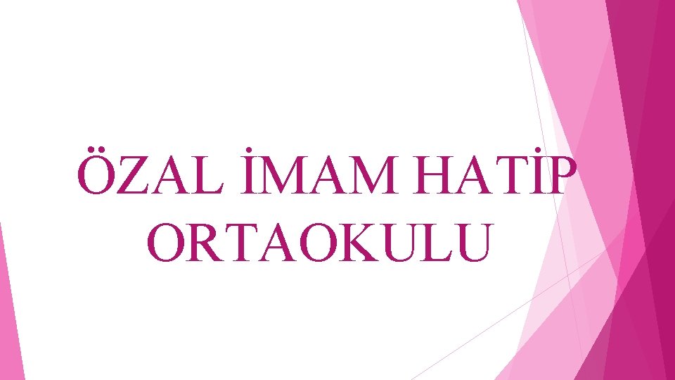 ÖZAL İMAM HATİP ORTAOKULU 