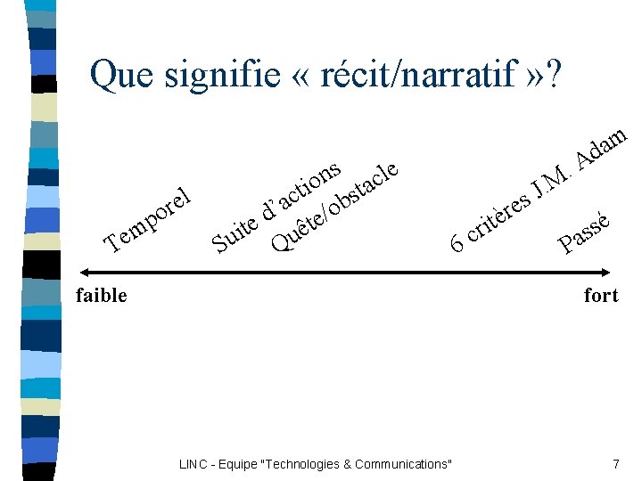 Que signifie « récit/narratif » ? mp l e r o Te s cle Que signifie « récit/narratif » ? mp l e r o Te s cle
