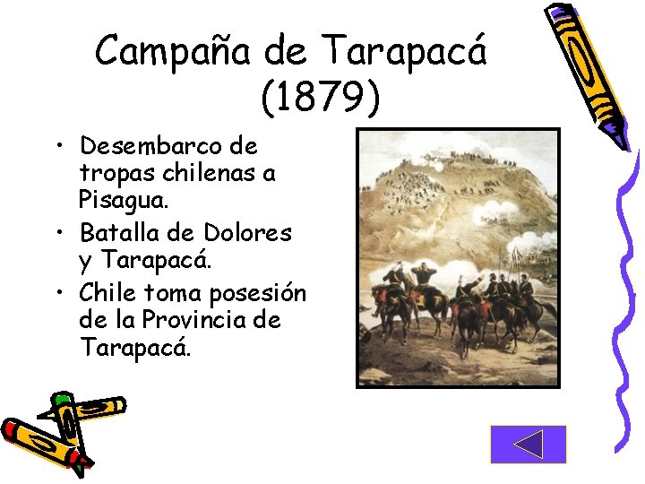 Campaña de Tarapacá (1879) • Desembarco de tropas chilenas a Pisagua. • Batalla de