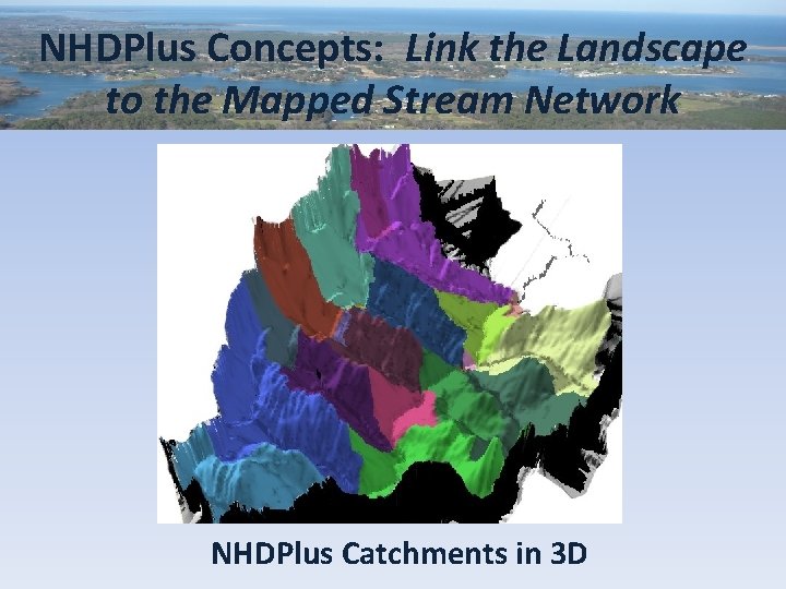 NHDPlus Concepts: Link the Landscape to the Mapped Stream Network NHDPlus Catchments in 3
