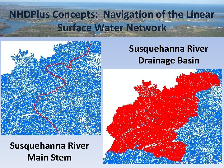 NHDPlus Concepts: Navigation of the Linear Surface Water Network Susquehanna River Drainage Basin Susquehanna