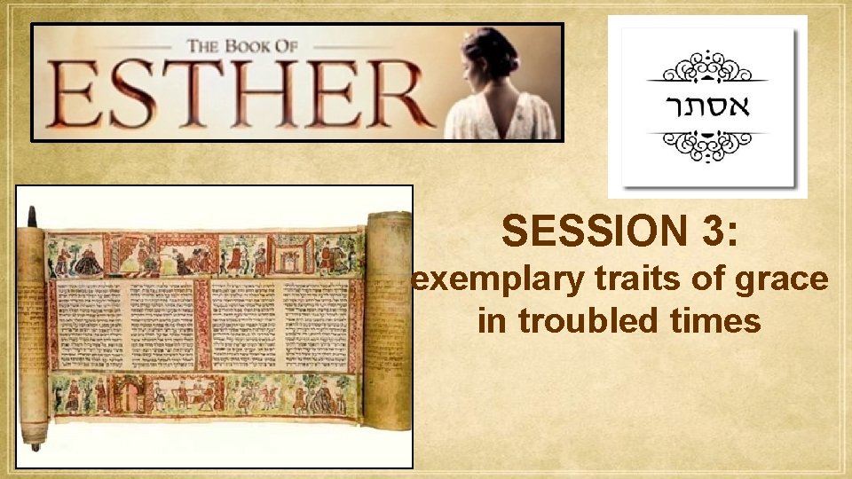 SESSION 3: exemplary traits of grace in troubled times 