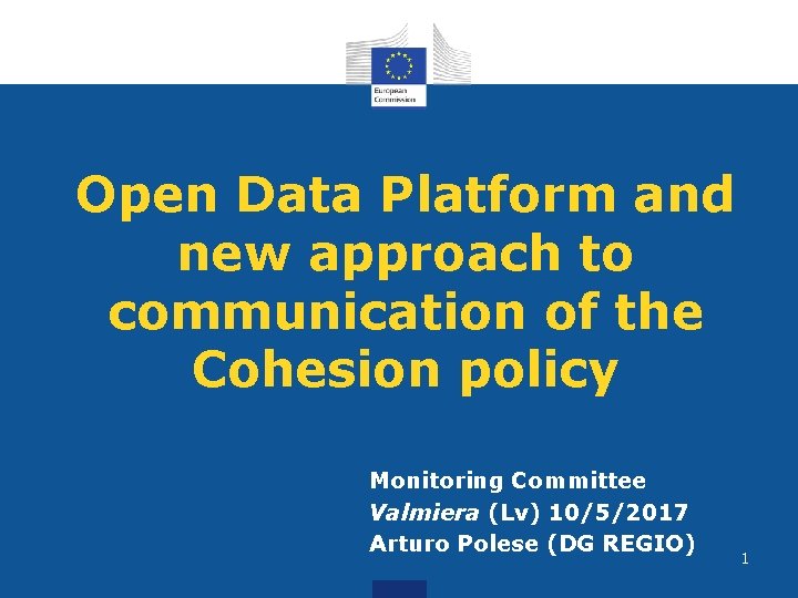 Open Data Platform and new approach to communication of the Cohesion policy Monitoring Committee