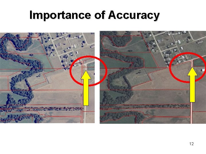 Importance of Accuracy Look at the yellow arrow to see the difference in alignment.