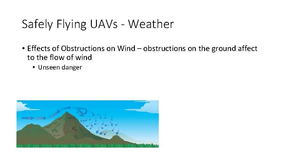 Safely Flying UAVs - Weather • Effects of Obstructions on Wind – obstructions on