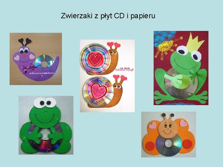 Zwierzaki z płyt CD i papieru 