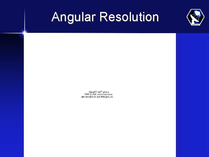 Angular Resolution o Courtesy Asif Imran 