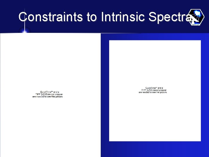 Constraints to Intrinsic Spectra 