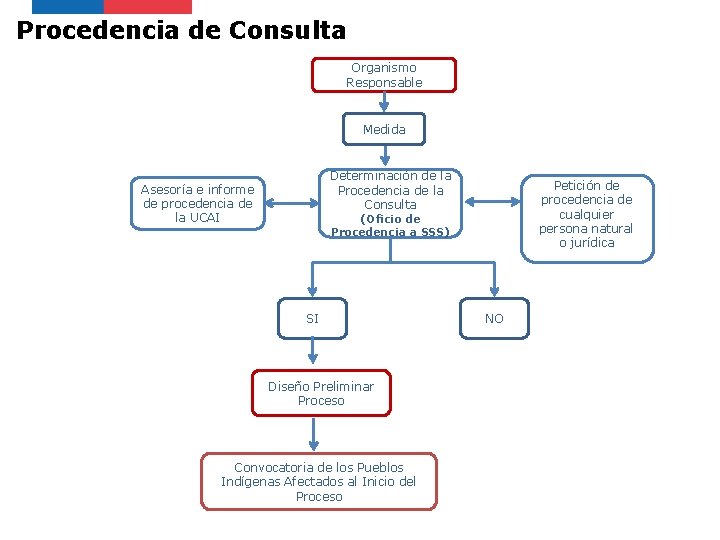 Procedencia de Consulta Organismo Responsable Medida Determinación de la Procedencia de la Consulta Asesoría