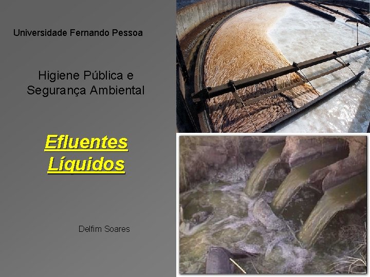 Universidade Fernando Pessoa Higiene Pública e Segurança Ambiental Efluentes Líquidos Delfim Soares 