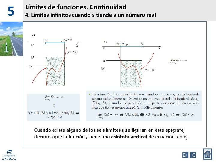 5 Límites de funciones. Continuidad 4. Límites infinitos cuando x tiende a un número