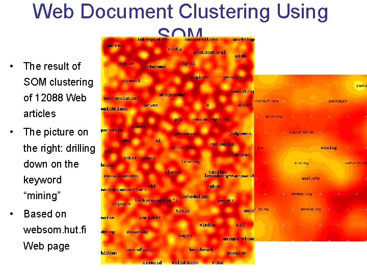 Web Document Clustering Using SOM • The result of SOM clustering of 12088 Web