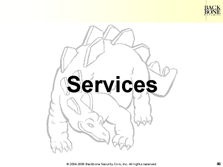 A Net-Centric Do. D NII/CIO Services © 2004 -2008 Backbone Security. Com, Inc. All