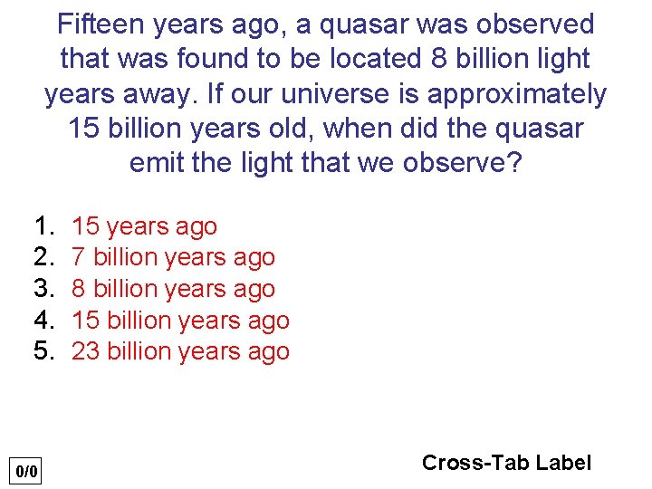 Fifteen years ago, a quasar was observed that was found to be located 8