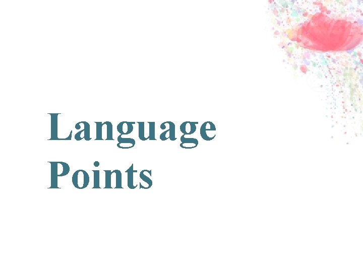 Language Points 