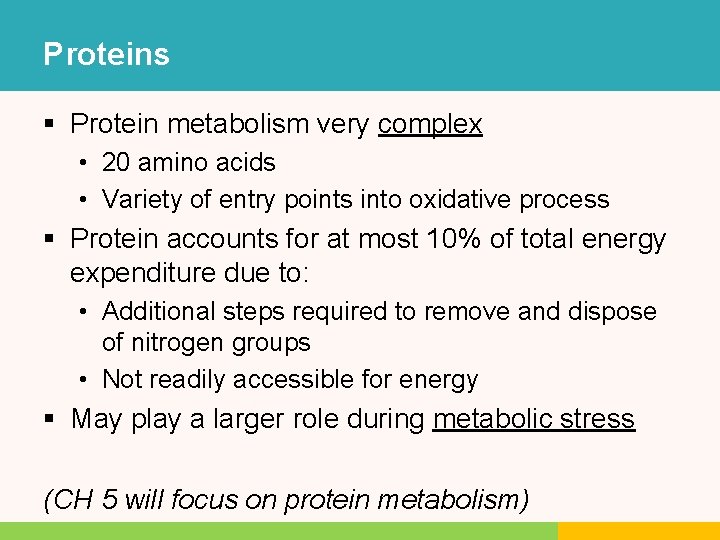 Proteins § Protein metabolism very complex • 20 amino acids • Variety of entry Proteins § Protein metabolism very complex • 20 amino acids • Variety of entry
