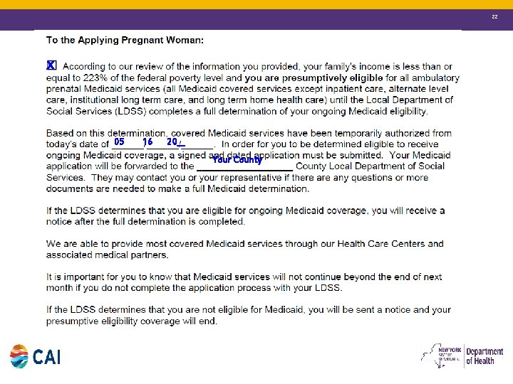 22 X 05 16 20__ Your County 