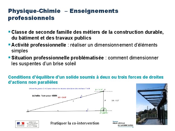 Physique-Chimie – Enseignements professionnels § Classe de seconde famille des métiers de la construction