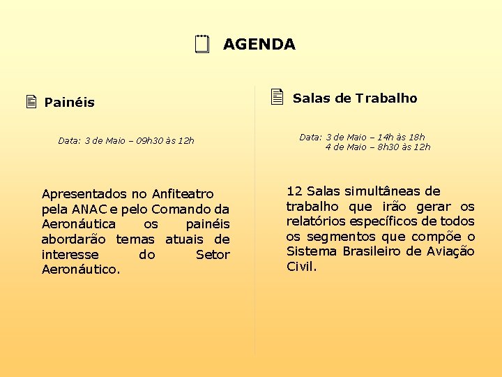  AGENDA Painéis Data: 3 de Maio – 09 h 30 às 12 h