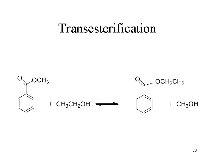 Transesterification 20 