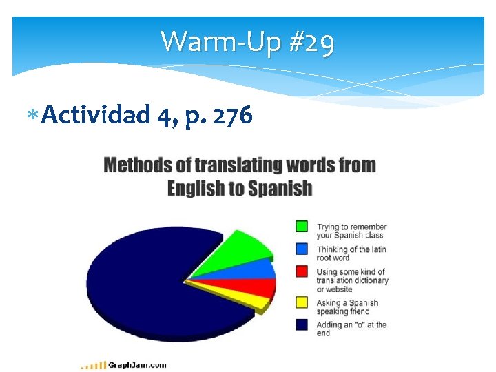 Warm-Up #29 Actividad 4, p. 276 