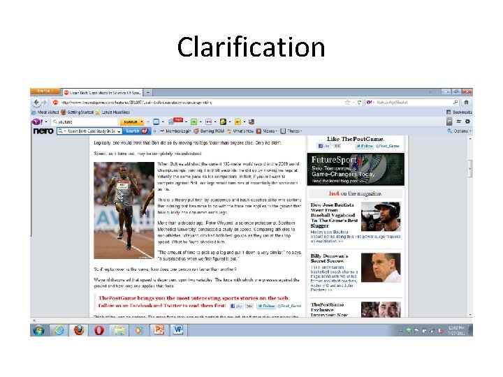 Clarification 