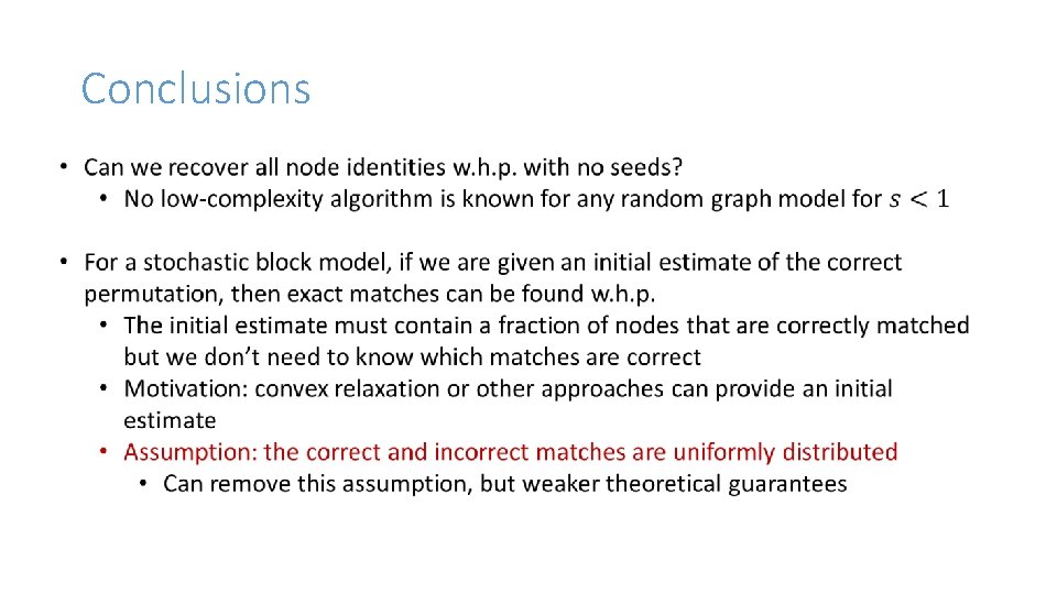 Conclusions Conclusions