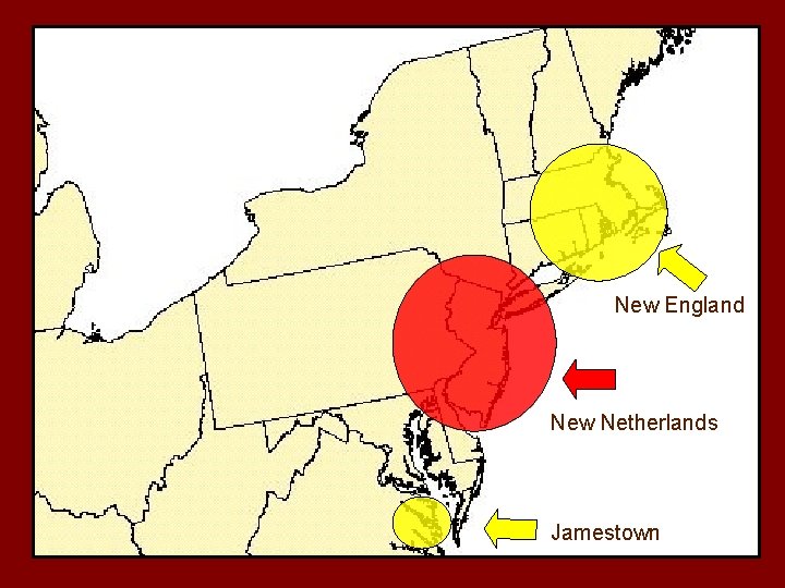 New England New Netherlands Jamestown 