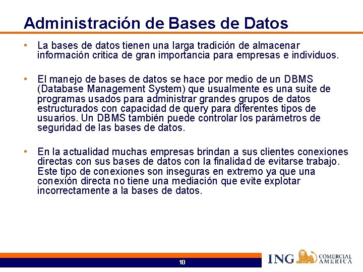 Administración de Bases de Datos • La bases de datos tienen una larga tradición