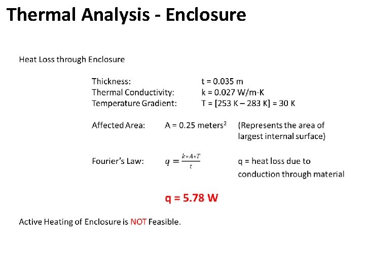 Thermal Analysis - Enclosure 