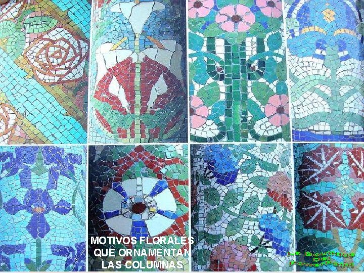 MOTIVOS FLORALES QUE ORNAMENTAN LAS COLUMNAS 