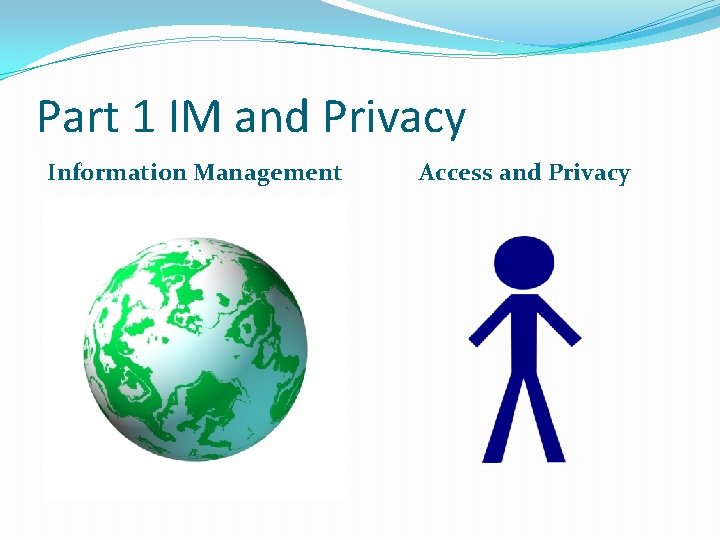 Part 1 IM and Privacy Information Management Access and Privacy 