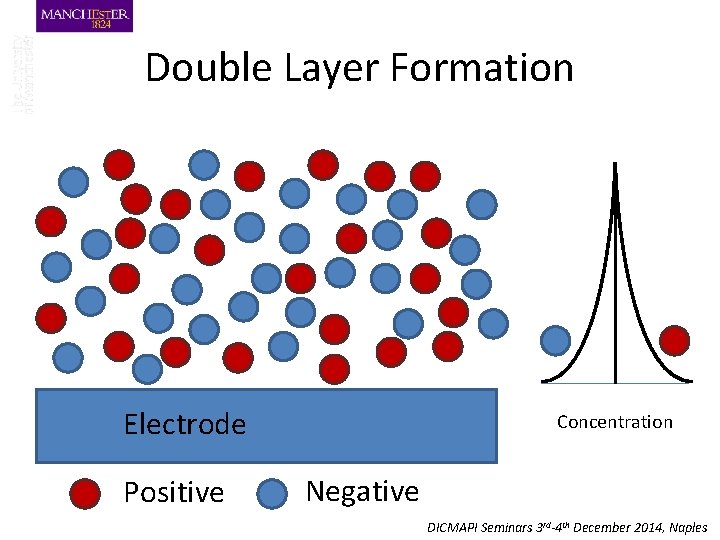 Double Layer Formation Electrode Positive Concentration Negative DICMAPI Seminars 3 rd-4 th December 2014,