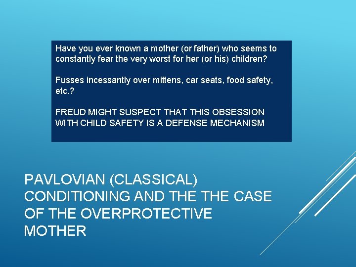 Have you ever known a mother (or father) who seems to constantly fear the