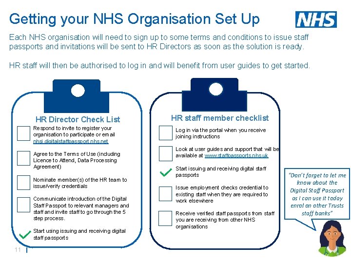 Getting your NHS Organisation Set Up Each NHS organisation will need to sign up