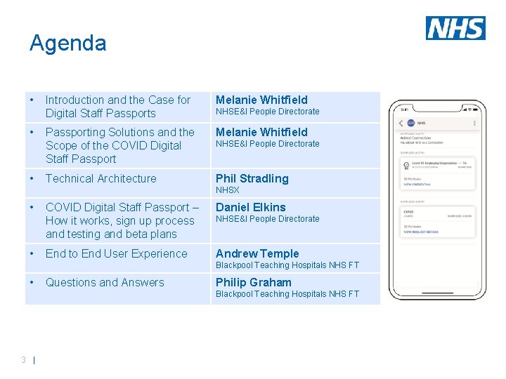 Agenda • • • Introduction and the Case for Digital Staff Passports Melanie Whitfield