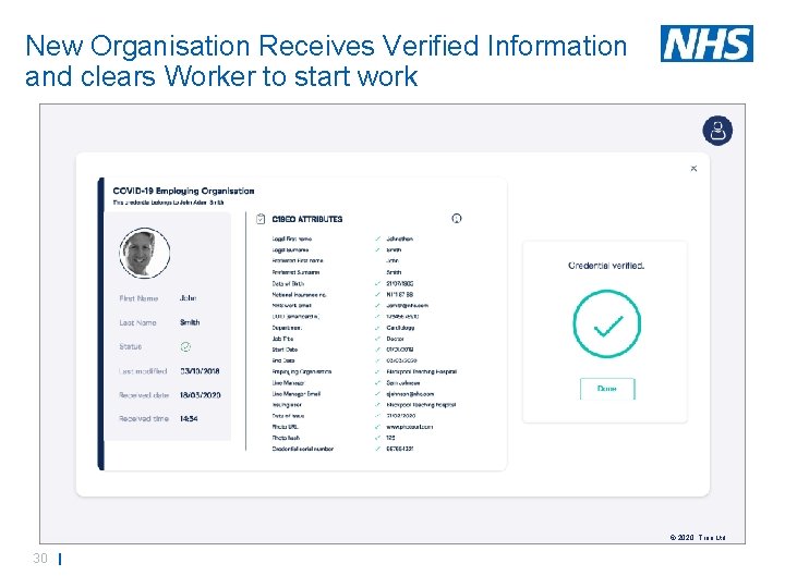 New Organisation Receives Verified Information and clears Worker to start work © 2020, Truu