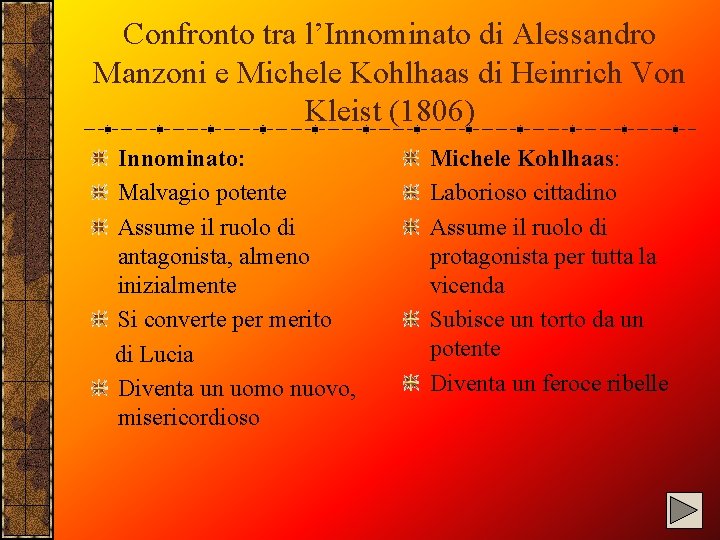 Confronto tra l’Innominato di Alessandro Manzoni e Michele Kohlhaas di Heinrich Von Kleist (1806)