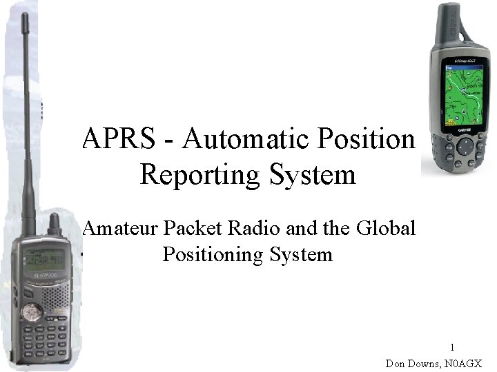 APRS - Automatic Position Reporting System Amateur Packet Radio and the Global Positioning System