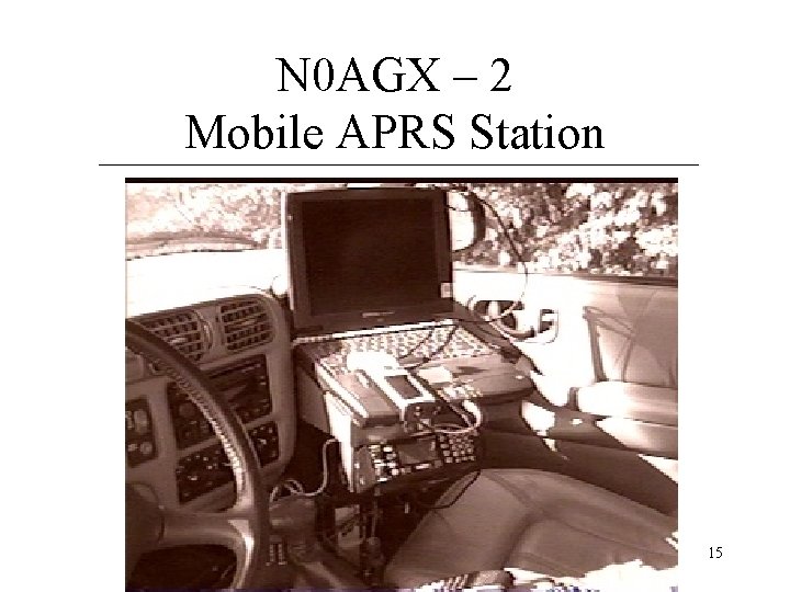 N 0 AGX – 2 Mobile APRS Station 15 
