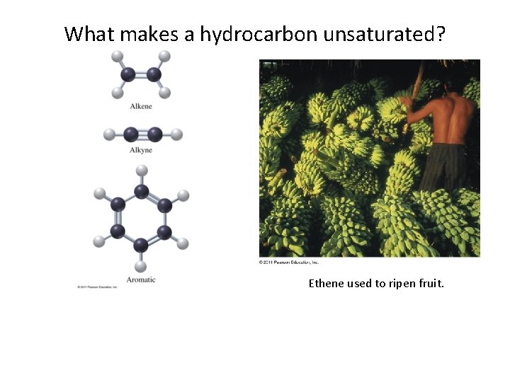 What makes a hydrocarbon unsaturated? Ethene used to ripen fruit. 