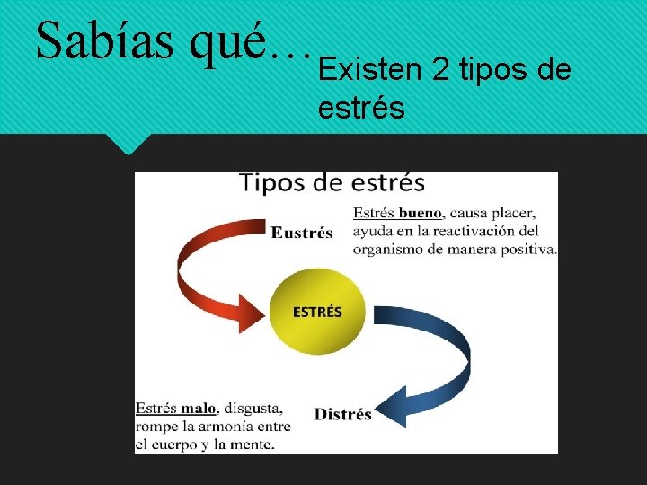 Sabías qué…Existen 2 tipos de estrés 