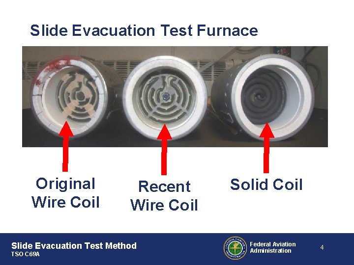 Slide Evacuation Test Furnace Original Wire Coil Recent Wire Coil Slide Evacuation Test Method
