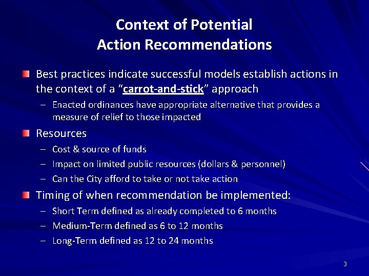 Context of Potential Action Recommendations Best practices indicate successful models establish actions in the