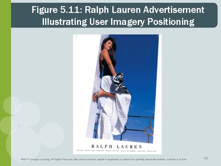 Figure 5. 11: Ralph Lauren Advertisement Illustrating User Imagery Positioning © 2013 Cengage Learning.