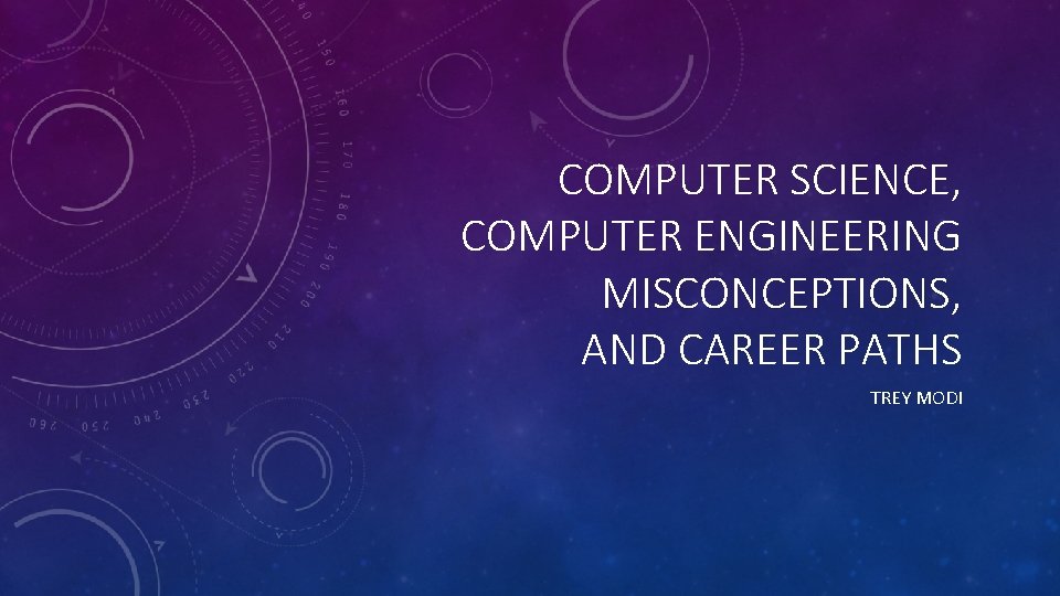 COMPUTER SCIENCE, COMPUTER ENGINEERING MISCONCEPTIONS, AND CAREER PATHS TREY MODI 