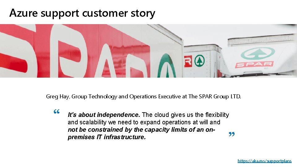 Azure support customer story Greg Hay, Group Technology and Operations Executive at The SPAR