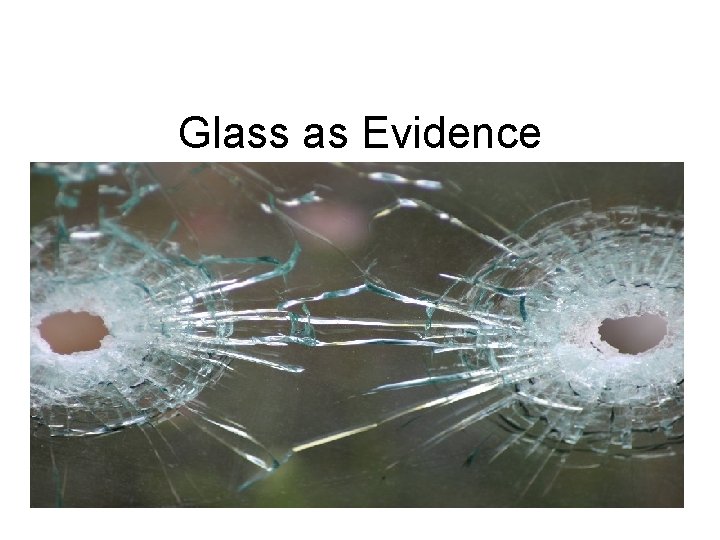 Glass as Evidence 