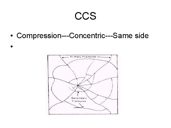 CCS • Compression---Concentric---Same side • 